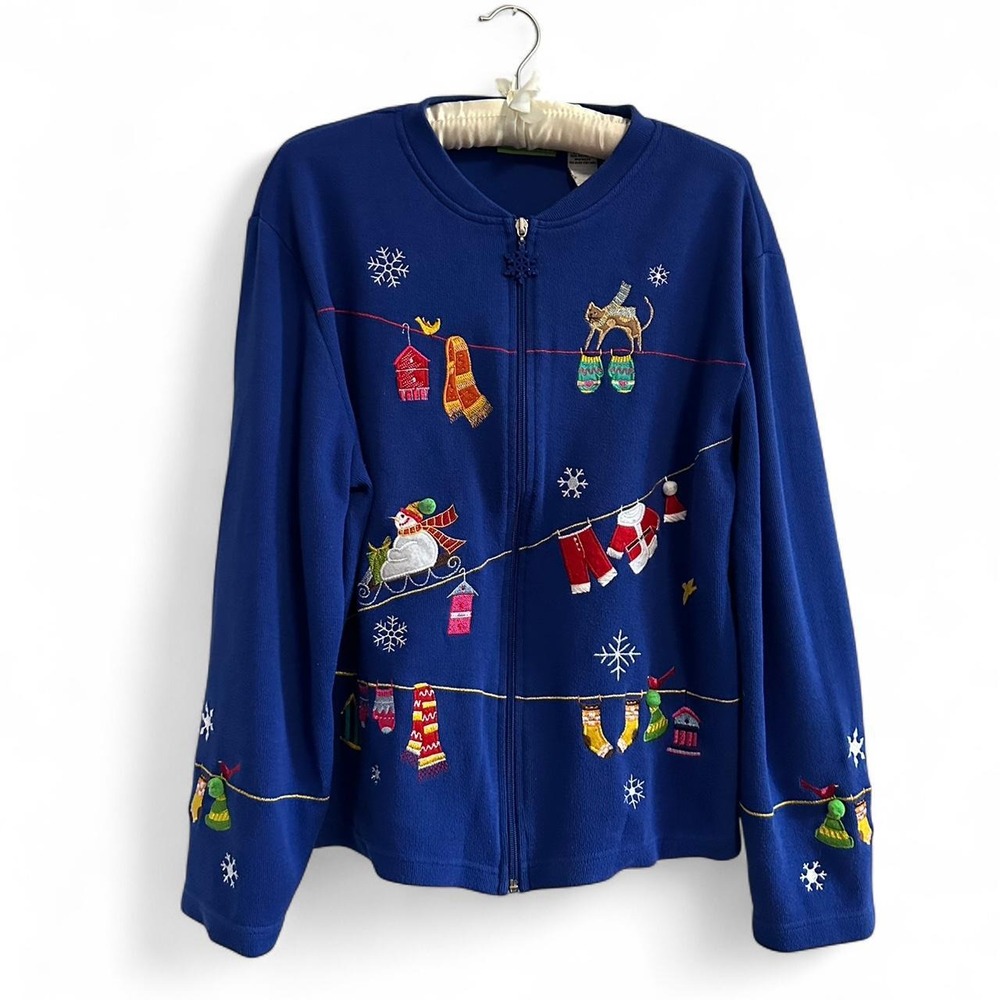 Christmas zip up sweater